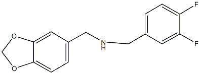 N-(1,3-benzodioxol-5-ylmethyl)-N-(3,4-difluorobenzyl)amine Struktur