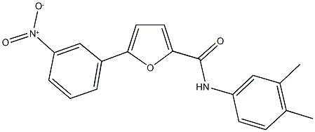 N-(3,4-dimethylphenyl)-5-{3-nitrophenyl}-2-furamide Struktur