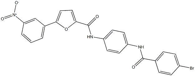 N-{4-[(4-bromobenzoyl)amino]phenyl}-5-{3-nitrophenyl}-2-furamide Struktur