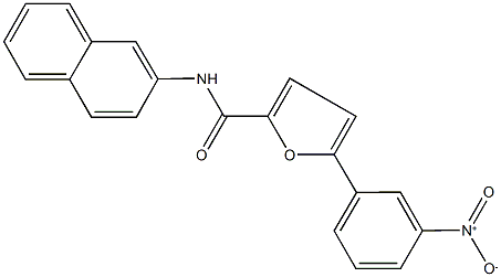 5-{3-nitrophenyl}-N-(2-naphthyl)-2-furamide Struktur