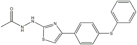 N'-{4-[4-(phenylthio)phenyl]-1,3-thiazol-2-yl}acetohydrazide Struktur