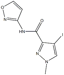 4-iodo-N-(3-isoxazolyl)-1-methyl-1H-pyrazole-3-carboxamide Struktur