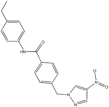 N-(4-ethylphenyl)-4-({4-nitro-1H-pyrazol-1-yl}methyl)benzamide Struktur