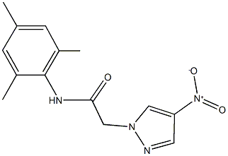 2-{4-nitro-1H-pyrazol-1-yl}-N-mesitylacetamide Struktur