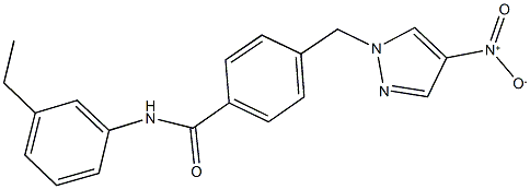 N-(3-ethylphenyl)-4-({4-nitro-1H-pyrazol-1-yl}methyl)benzamide Struktur