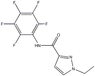 1-ethyl-N-(2,3,4,5,6-pentafluorophenyl)-1H-pyrazole-3-carboxamide Struktur