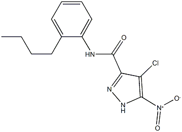 N-(2-butylphenyl)-4-chloro-5-nitro-1H-pyrazole-3-carboxamide Struktur