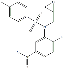 N-{5-nitro-2-methoxyphenyl}-4-methyl-N-(2-oxiranylmethyl)benzenesulfonamide Struktur