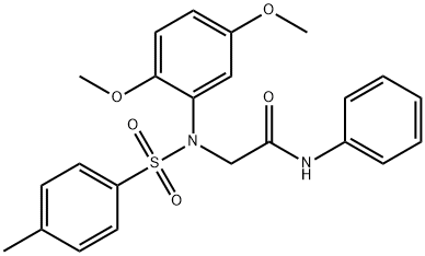 2-{2,5-dimethoxy[(4-methylphenyl)sulfonyl]anilino}-N-phenylacetamide Struktur