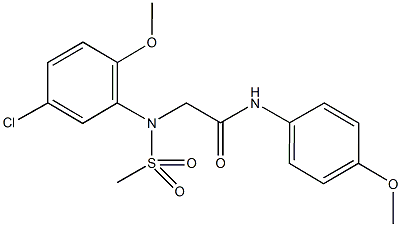 2-[5-chloro-2-methoxy(methylsulfonyl)anilino]-N-(4-methoxyphenyl)acetamide Struktur