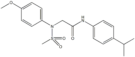 N-(4-isopropylphenyl)-2-[4-methoxy(methylsulfonyl)anilino]acetamide Struktur