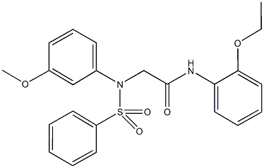 N-(2-ethoxyphenyl)-2-[3-methoxy(phenylsulfonyl)anilino]acetamide Struktur