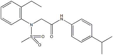 2-[2-ethyl(methylsulfonyl)anilino]-N-(4-isopropylphenyl)acetamide Struktur