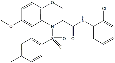 N-(2-chlorophenyl)-2-{2,5-dimethoxy[(4-methylphenyl)sulfonyl]anilino}acetamide Struktur