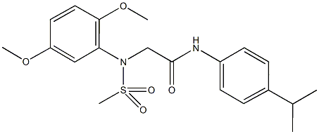 2-[2,5-dimethoxy(methylsulfonyl)anilino]-N-(4-isopropylphenyl)acetamide Struktur