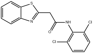 2-(1,3-benzothiazol-2-yl)-N-(2,6-dichlorophenyl)acetamide Struktur