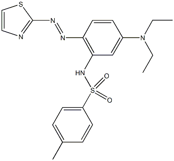 N-[5-(diethylamino)-2-(1,3-thiazol-2-yldiazenyl)phenyl]-4-methylbenzenesulfonamide Struktur