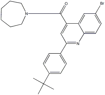 4-(1-azepanylcarbonyl)-6-bromo-2-(4-tert-butylphenyl)quinoline Struktur