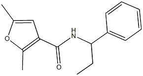 2,5-dimethyl-N-(1-phenylpropyl)-3-furamide Struktur