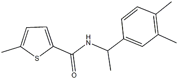 N-[1-(3,4-dimethylphenyl)ethyl]-5-methyl-2-thiophenecarboxamide Struktur