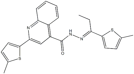 2-(5-methyl-2-thienyl)-N'-[1-(5-methyl-2-thienyl)propylidene]-4-quinolinecarbohydrazide Struktur