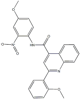 N-{2-nitro-4-methoxyphenyl}-2-(2-methoxyphenyl)-4-quinolinecarboxamide Struktur