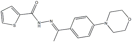 N'-{1-[4-(4-morpholinyl)phenyl]ethylidene}-2-thiophenecarbohydrazide Struktur