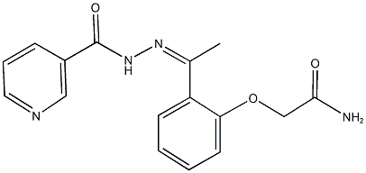 2-{2-[N-(3-pyridinylcarbonyl)ethanehydrazonoyl]phenoxy}acetamide Struktur