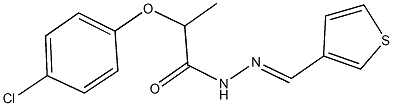 2-(4-chlorophenoxy)-N'-(3-thienylmethylene)propanohydrazide Struktur