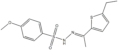 N'-[1-(5-ethyl-2-thienyl)ethylidene]-4-methoxybenzenesulfonohydrazide Struktur