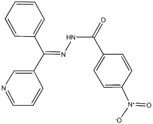 4-nitro-N'-[phenyl(3-pyridinyl)methylene]benzohydrazide Struktur