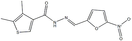 N'-({5-nitro-2-furyl}methylene)-4,5-dimethyl-3-thiophenecarbohydrazide Struktur