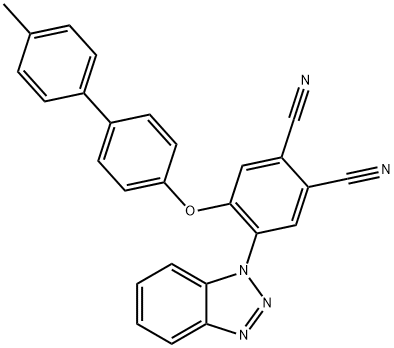 4-(1H-1,2,3-benzotriazol-1-yl)-5-[(4'-methyl[1,1'-biphenyl]-4-yl)oxy]phthalonitrile Struktur