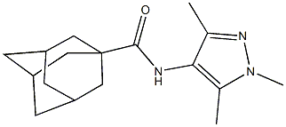 N-(1,3,5-trimethyl-1H-pyrazol-4-yl)-1-adamantanecarboxamide Struktur