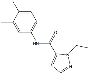 N-(3,4-dimethylphenyl)-1-ethyl-1H-pyrazole-5-carboxamide Struktur