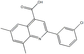 2-(3-chlorophenyl)-6,8-dimethyl-4-quinolinecarboxylic acid Struktur