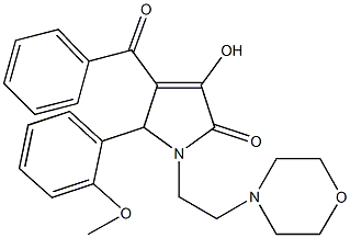 4-benzoyl-3-hydroxy-5-(2-methoxyphenyl)-1-(2-morpholin-4-ylethyl)-1,5-dihydro-2H-pyrrol-2-one Struktur