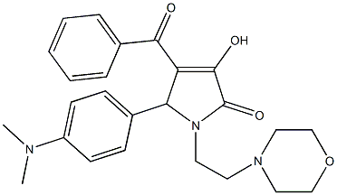 4-benzoyl-5-[4-(dimethylamino)phenyl]-3-hydroxy-1-(2-morpholin-4-ylethyl)-1,5-dihydro-2H-pyrrol-2-one Struktur