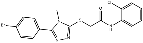 2-{[5-(4-bromophenyl)-4-methyl-4H-1,2,4-triazol-3-yl]sulfanyl}-N-(2-chlorophenyl)acetamide Struktur