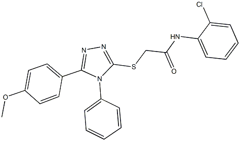 N-(2-chlorophenyl)-2-{[5-(4-methoxyphenyl)-4-phenyl-4H-1,2,4-triazol-3-yl]sulfanyl}acetamide Struktur