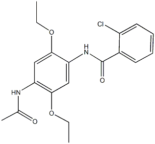 N-[4-(acetylamino)-2,5-diethoxyphenyl]-2-chlorobenzamide Struktur