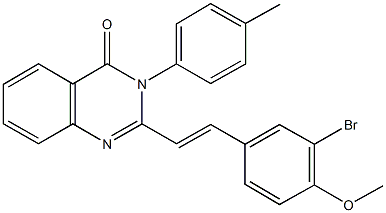 2-[2-(3-bromo-4-methoxyphenyl)vinyl]-3-(4-methylphenyl)-4(3H)-quinazolinone Struktur