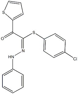 4-chlorophenyl 2-oxo-N-phenyl-2-(2-thienyl)ethanehydrazonothioate Struktur