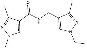 N-[(1-ethyl-3-methyl-1H-pyrazol-4-yl)methyl]-1,3-dimethyl-1H-pyrazole-4-carboxamide Struktur