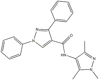 1,3-diphenyl-N-(1,3,5-trimethyl-1H-pyrazol-4-yl)-1H-pyrazole-4-carboxamide Struktur