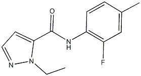 1-ethyl-N-(2-fluoro-4-methylphenyl)-1H-pyrazole-5-carboxamide Struktur