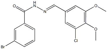 3-bromo-N'-(3-chloro-4,5-dimethoxybenzylidene)benzohydrazide Struktur