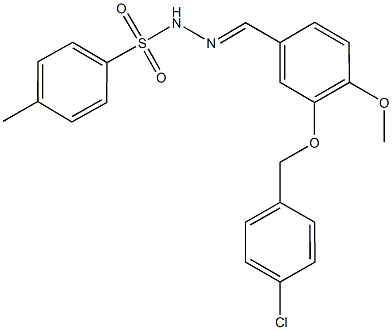 N'-{3-[(4-chlorobenzyl)oxy]-4-methoxybenzylidene}-4-methylbenzenesulfonohydrazide Struktur