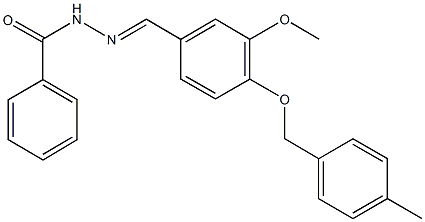 N'-{3-methoxy-4-[(4-methylbenzyl)oxy]benzylidene}benzohydrazide Struktur