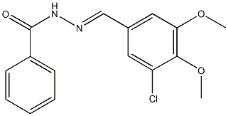 N'-(3-chloro-4,5-dimethoxybenzylidene)benzohydrazide Struktur